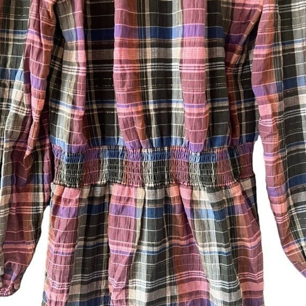 VERONICA BEARD Destiny Dress Plaid Ruffle Collar Size 4 NEW Demure Preppy - Picture 8 of 13